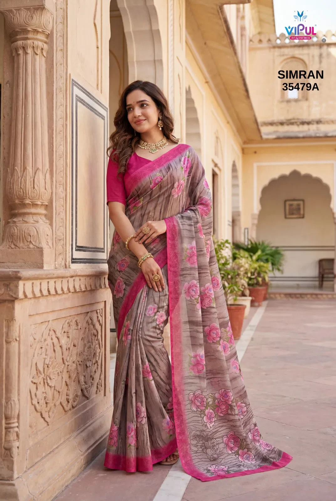 Vipul Simran 35479 a to D Georgette Casual Wear Saree Collection