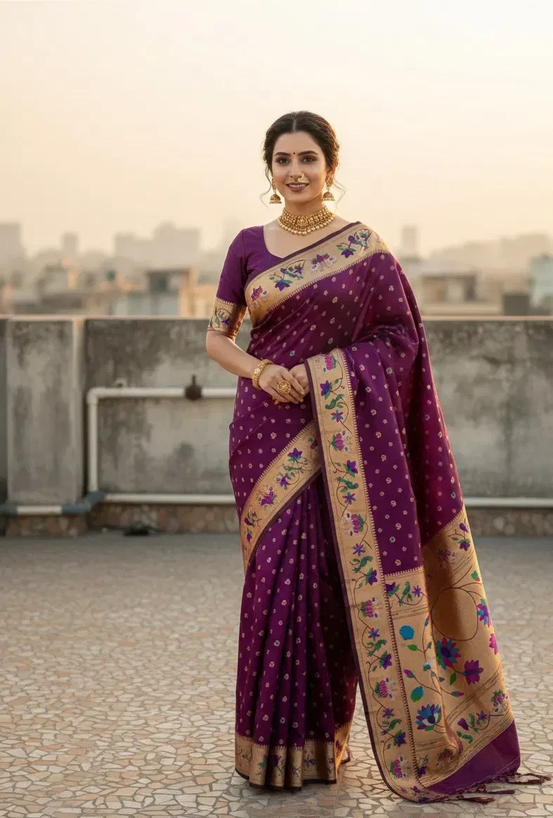 Vt 6091 T Pure Soft Kanchivram Paithani Silk Saree Collection