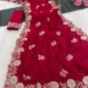 Vt 830 T Vichitra Embroidery Worked Wedding Wear Saree Collection