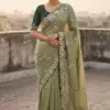 Vt 834 T Soft Vichitra Silk Thread Work Designer Saree Collection