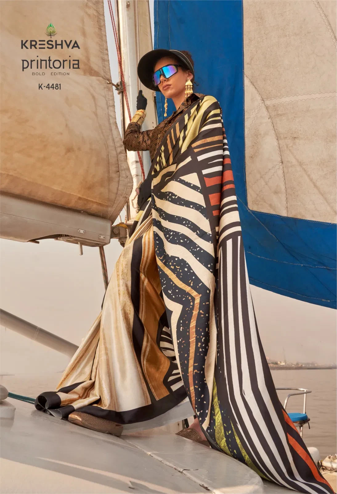 Kreshva Printoria Saitn Silk Octane Finish Saree Collection