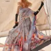 Kreshva Printoria Saitn Silk Octane Finish Saree Collection