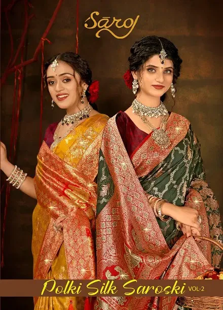 Saroj Polki Silk Saroski Vol 2 Silk Saroski Worked Wedding Wear Saree Collection