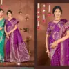 Saroj Royal Taj Satin Saroski Vol 1 Satin Silk Wedding Wear Saree Collection