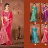 Saroj Royal Taj Satin Saroski Vol 1 Satin Silk Wedding Wear Saree Collection