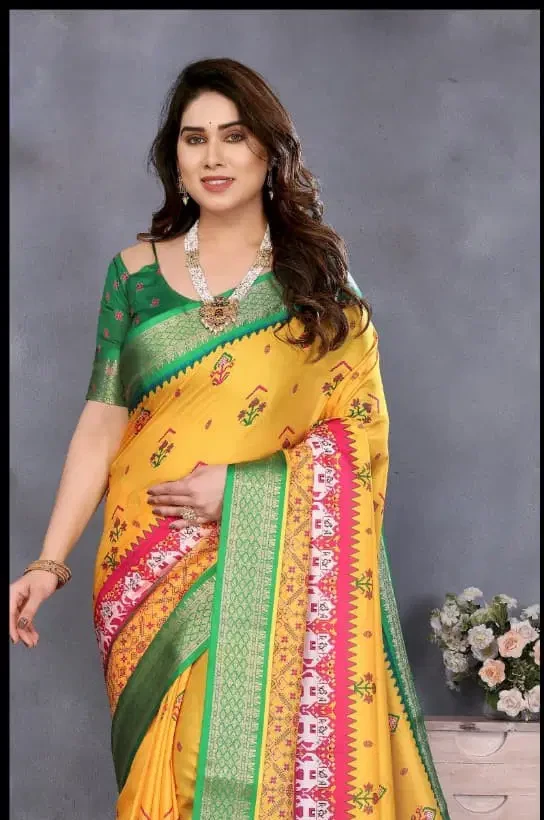 Shc Gajanand Vol 1 Cotton Silk Digital Printed Saree Collection