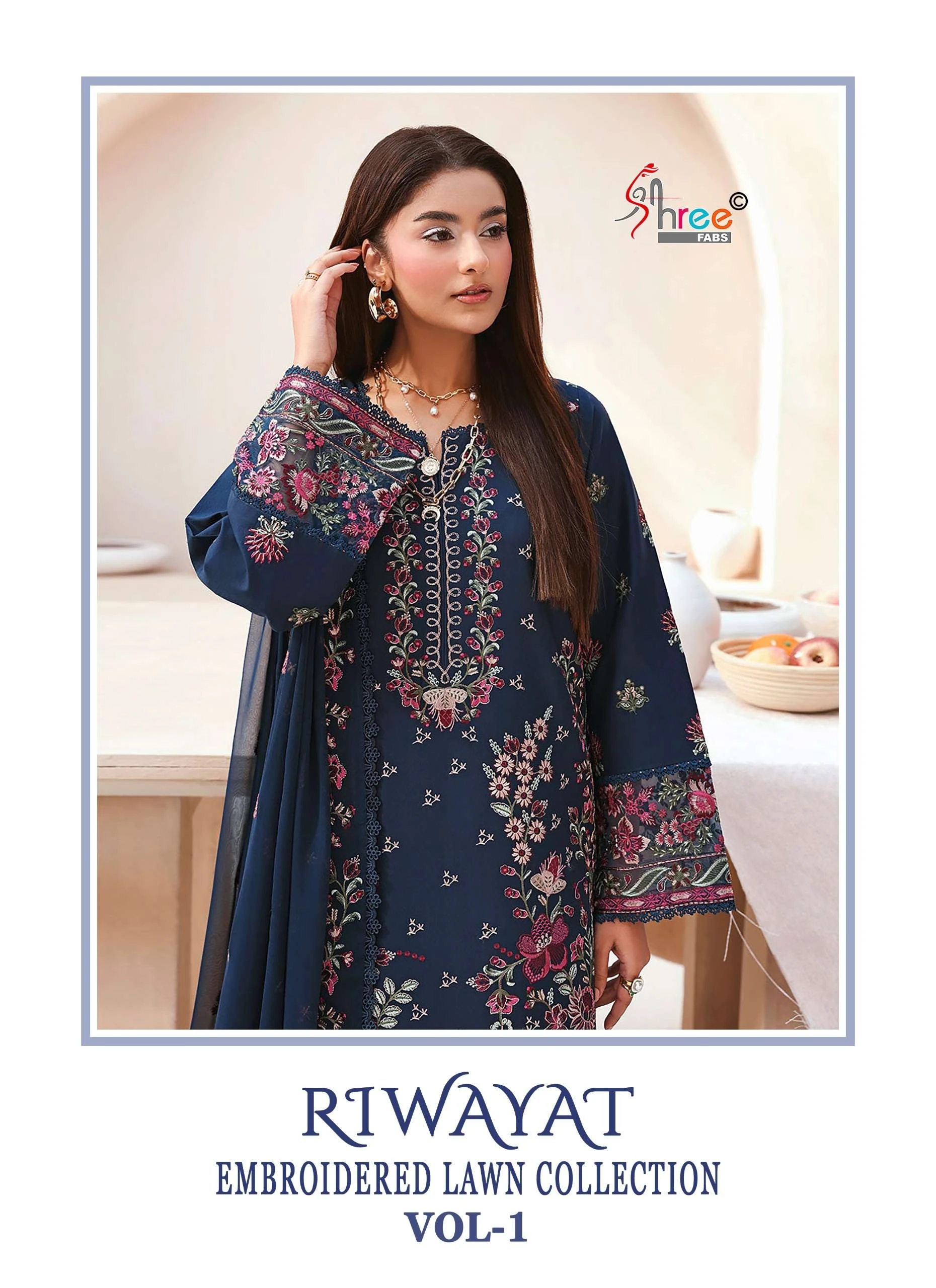Shree Fab Riwayat Embroidered Lawn Collection Vol 1