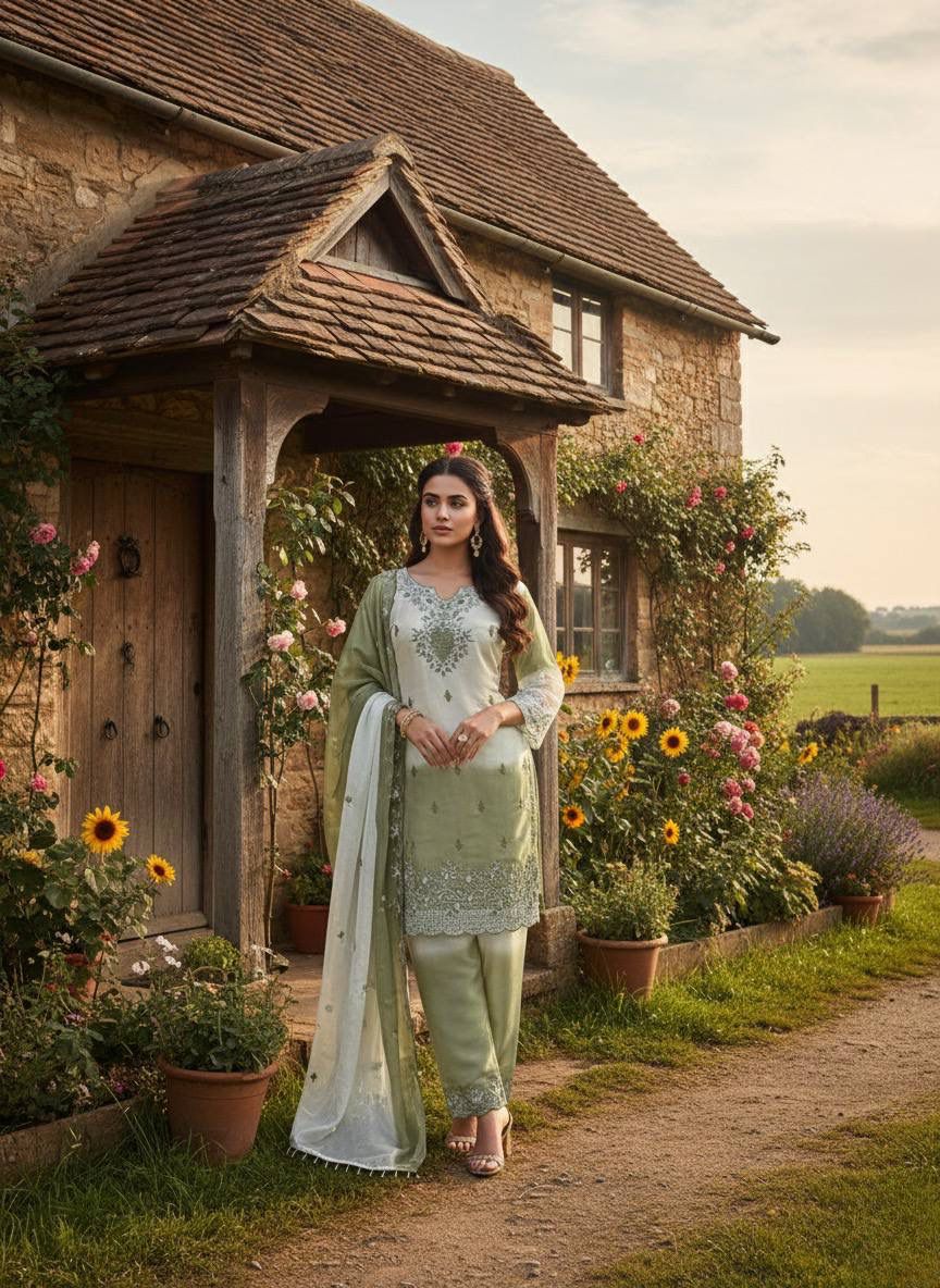 Rama Export Code 1387 Pure Gmy Silk Wholesale Pakistani Readymade Suit Collection - Image 2