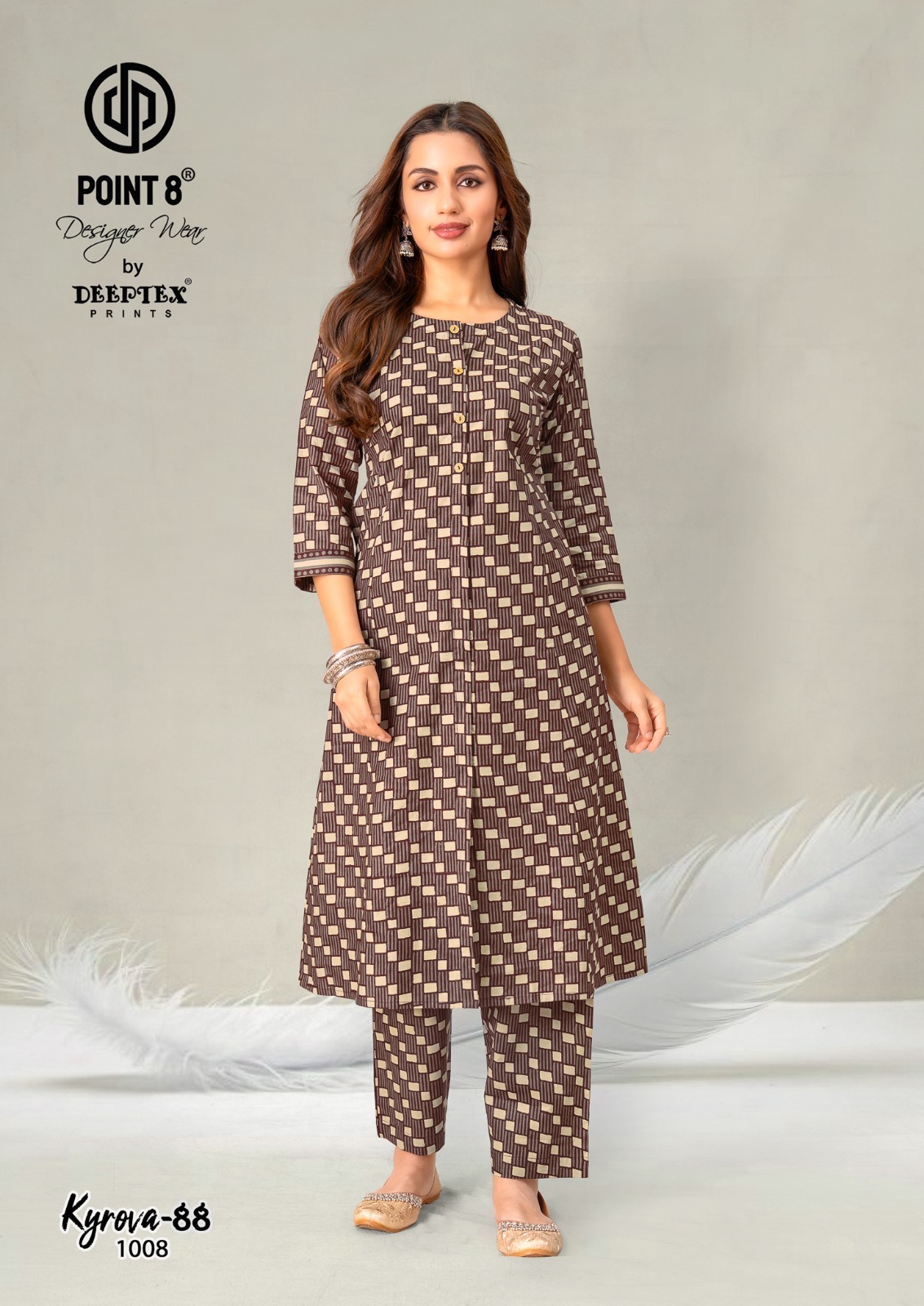 Deeptex Kyrova-88 Vol-1 Pure Cotton Wholesale A-Line Long Cord Set Collection - Image 9