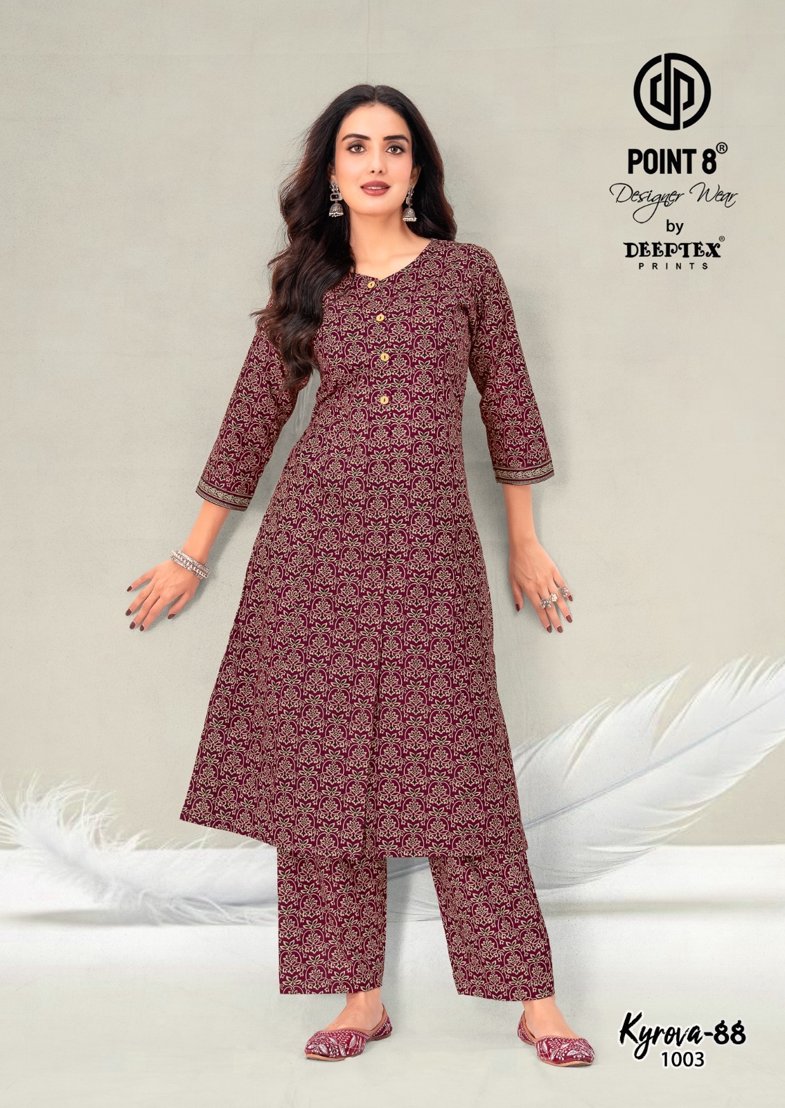 Deeptex Kyrova-88 Vol-1 Pure Cotton Wholesale A-Line Long Cord Set Collection - Image 4