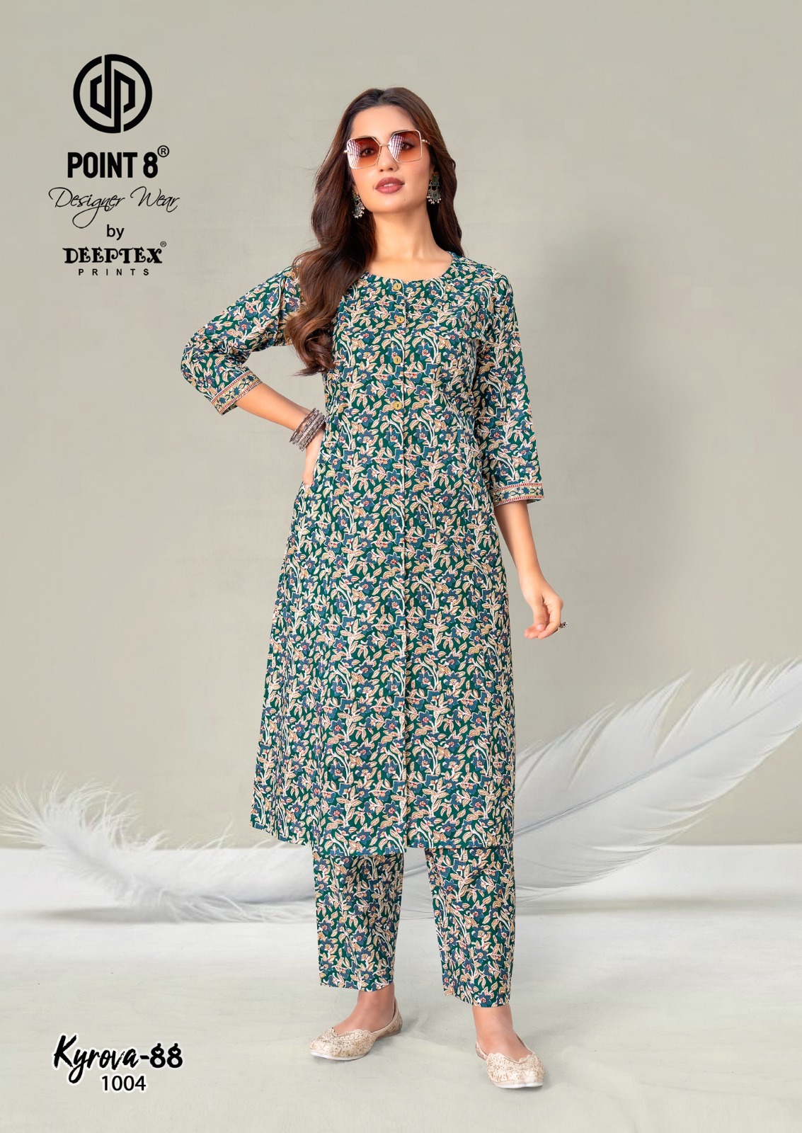 Deeptex Kyrova-88 Vol-1 Pure Cotton Wholesale A-Line Long Cord Set Collection - Image 5