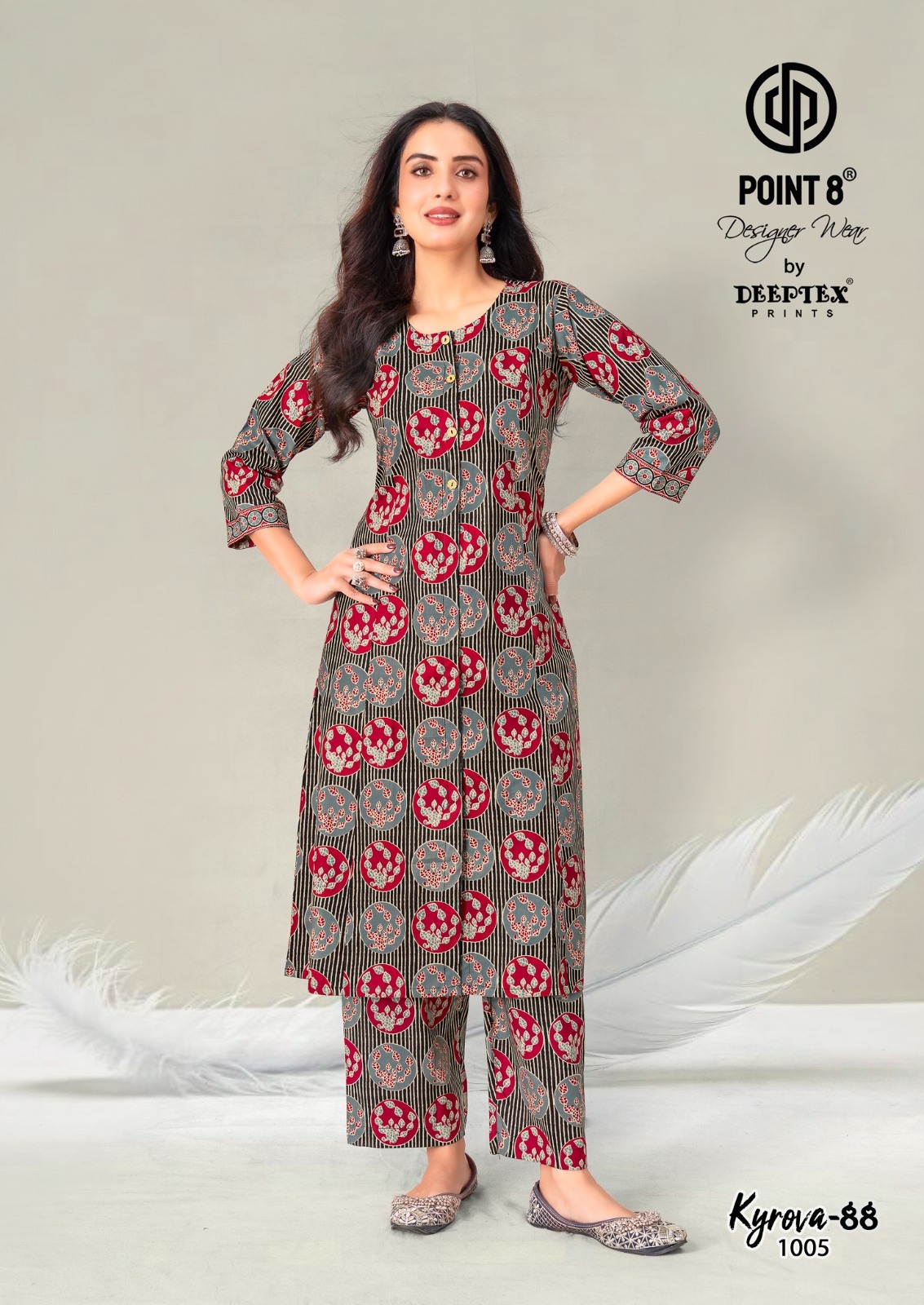 Deeptex Kyrova-88 Vol-1 Pure Cotton Wholesale A-Line Long Cord Set Collection - Image 6