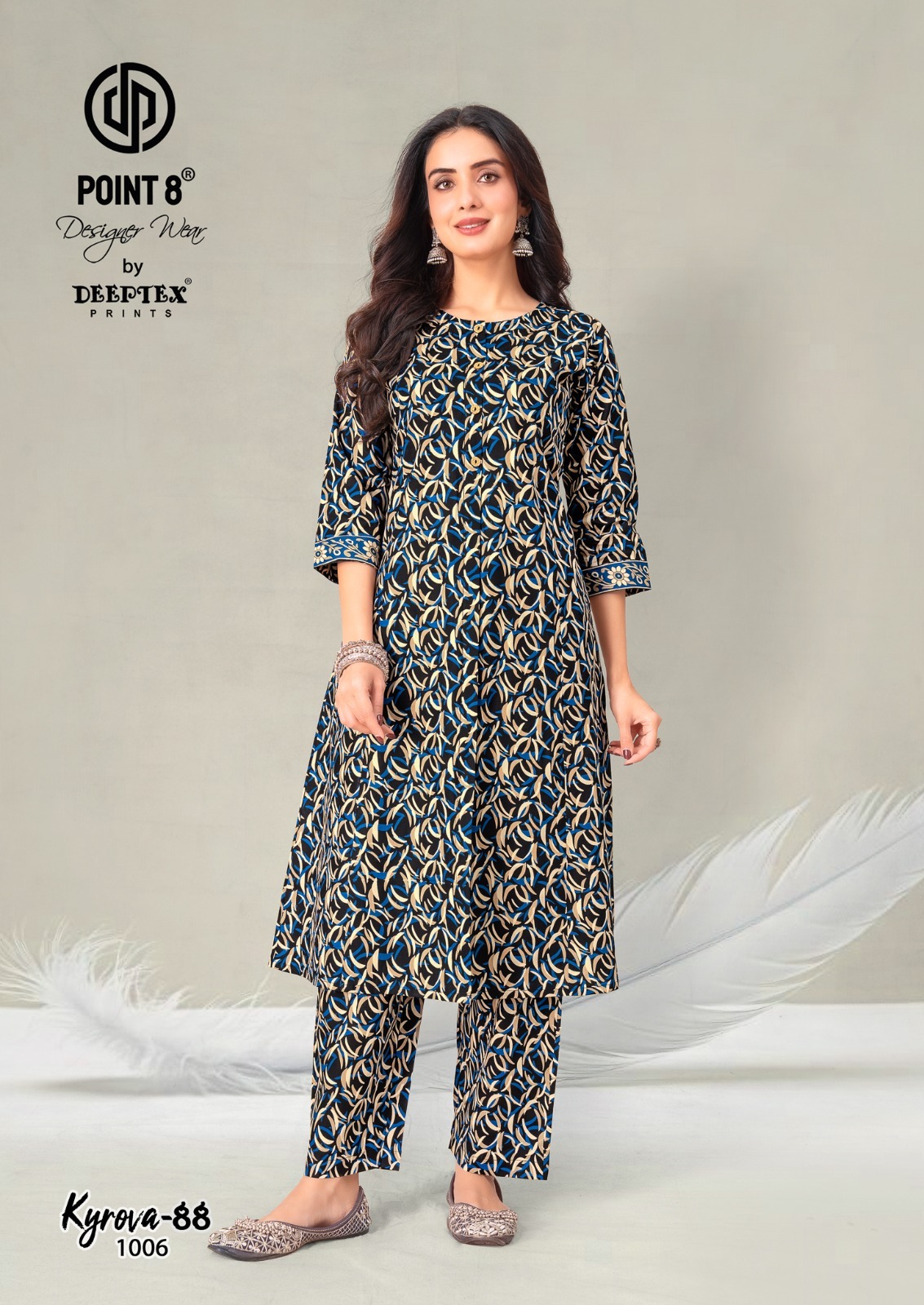 Deeptex Kyrova-88 Vol-1 Pure Cotton Wholesale A-Line Long Cord Set Collection - Image 7