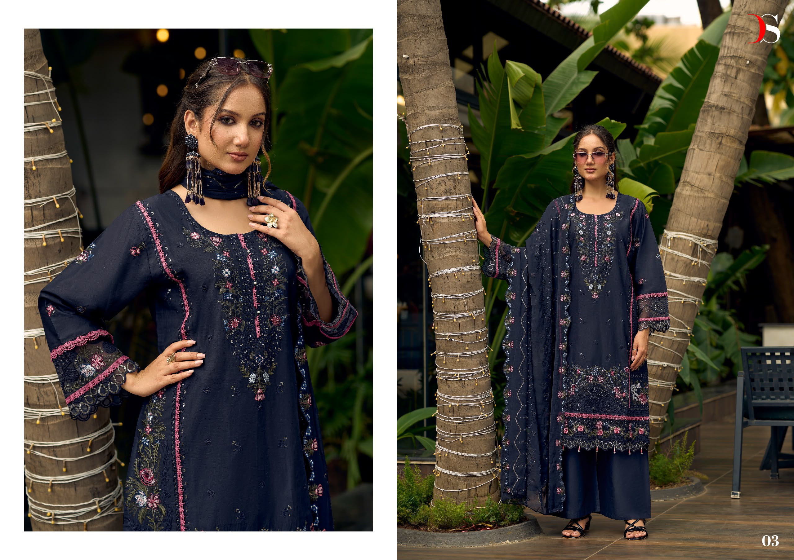 Deespy Suit Elaf Exclusive Pure Cotton Mal Mal Wholesale Pakistani Suit Collection - Thumbnail 5