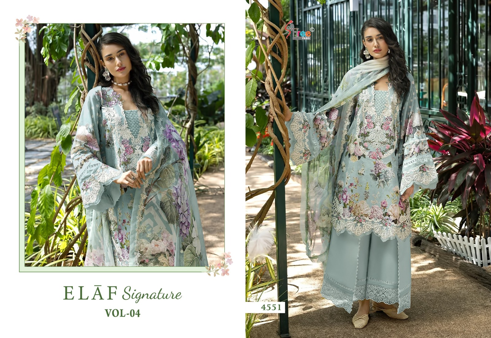 Shree Fab Elaf Signature Vol 4 Pure Cotton Wholesale Pakistani Dress Material Collection - Image 3