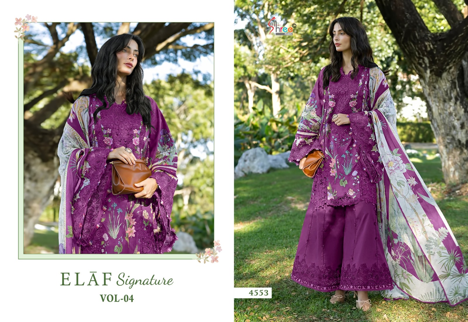 Shree Fab Elaf Signature Vol 4 Pure Cotton Wholesale Pakistani Dress Material Collection - Image 4