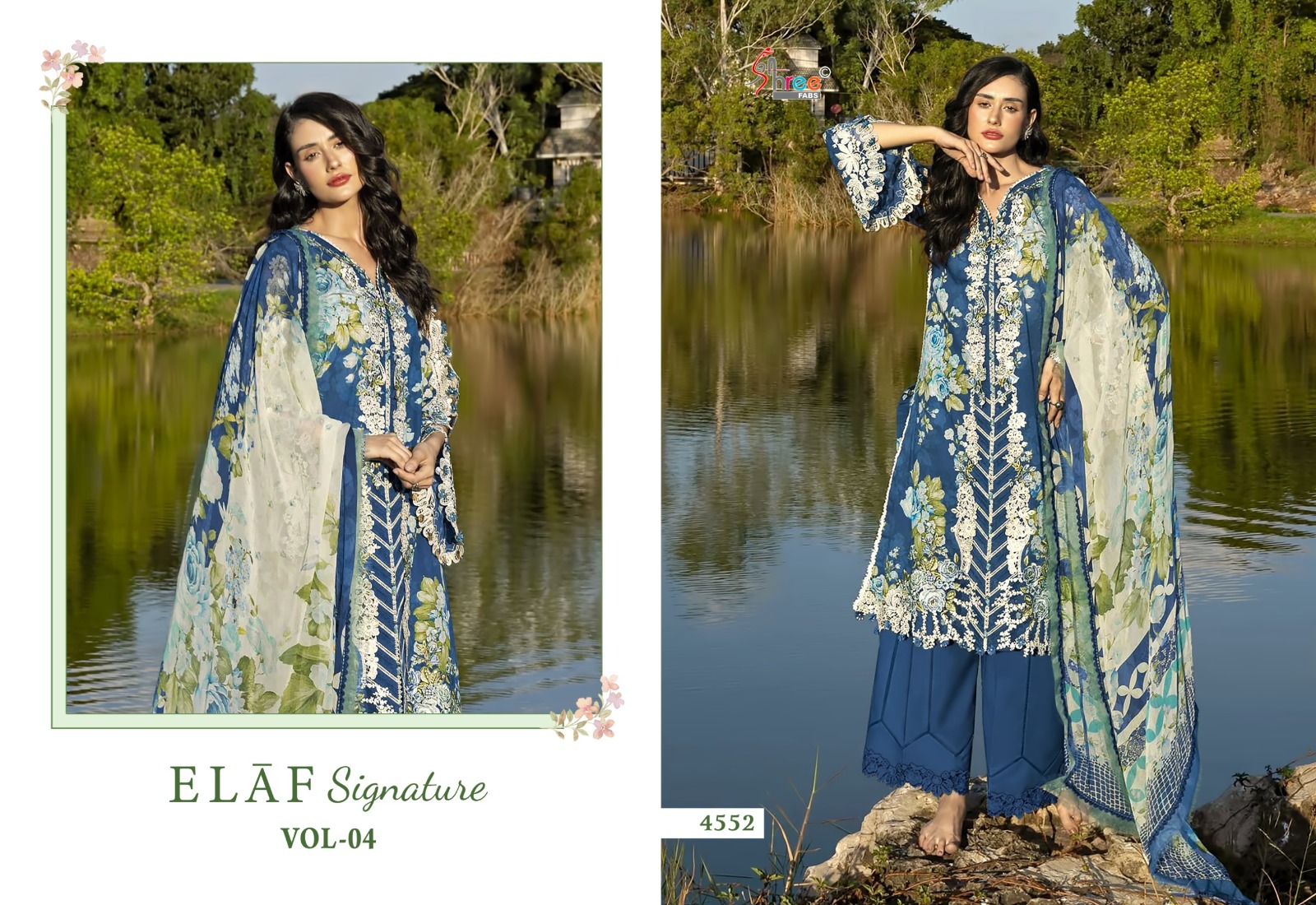 Shree Fab Elaf Signature Vol 4 Pure Cotton Wholesale Pakistani Dress Material Collection - Image 5