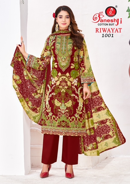 Ganeshji Riwayat Vol-1 Heavy Soft Cotton Wholesale Readymade Pakistani Suit Collection - Image 3