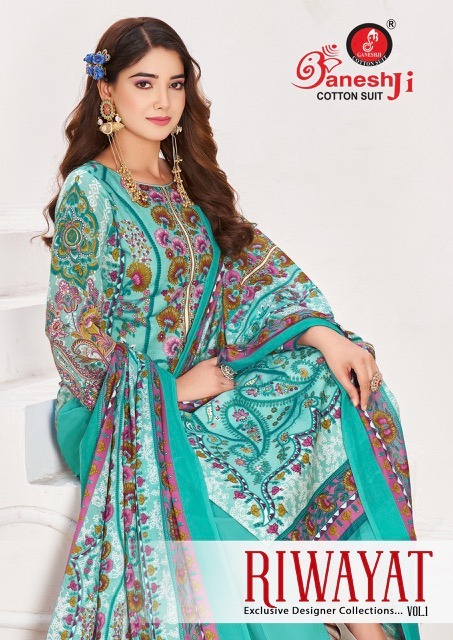 Ganeshji Riwayat Vol-1 Heavy Soft Cotton Wholesale Readymade Pakistani Suit Collection