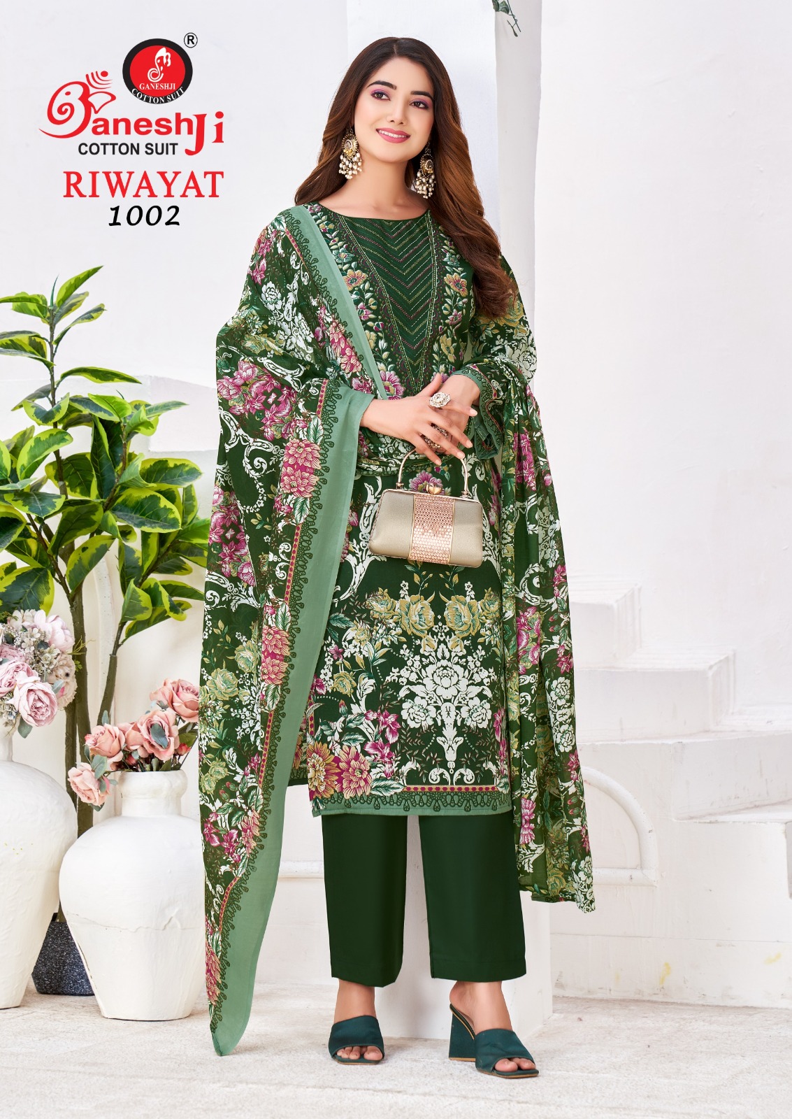 Ganeshji Riwayat Vol-1 Heavy Soft Cotton Wholesale Readymade Pakistani Suit Collection - Image 4