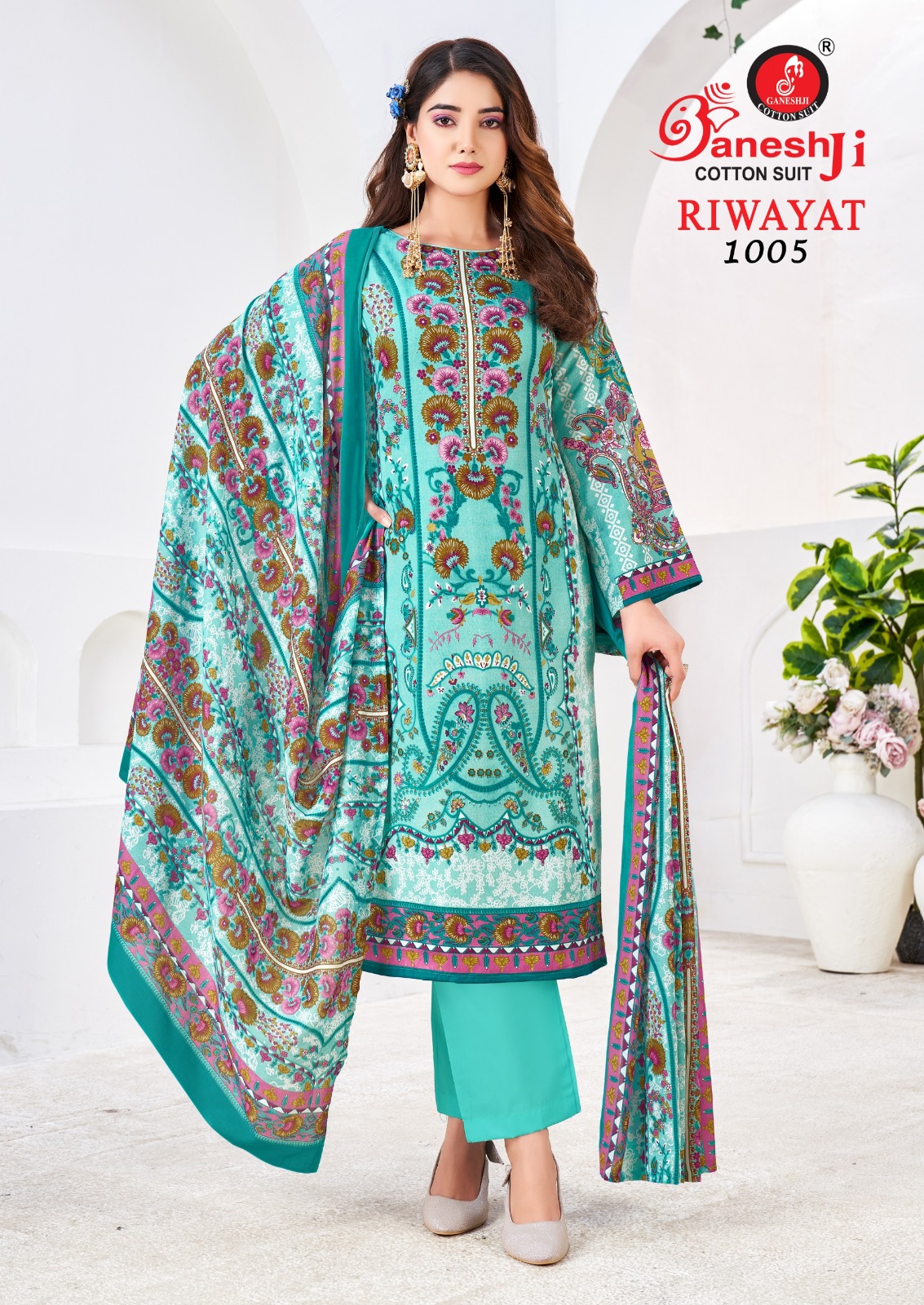 Ganeshji Riwayat Vol-1 Heavy Soft Cotton Wholesale Readymade Pakistani Suit Collection - Image 7