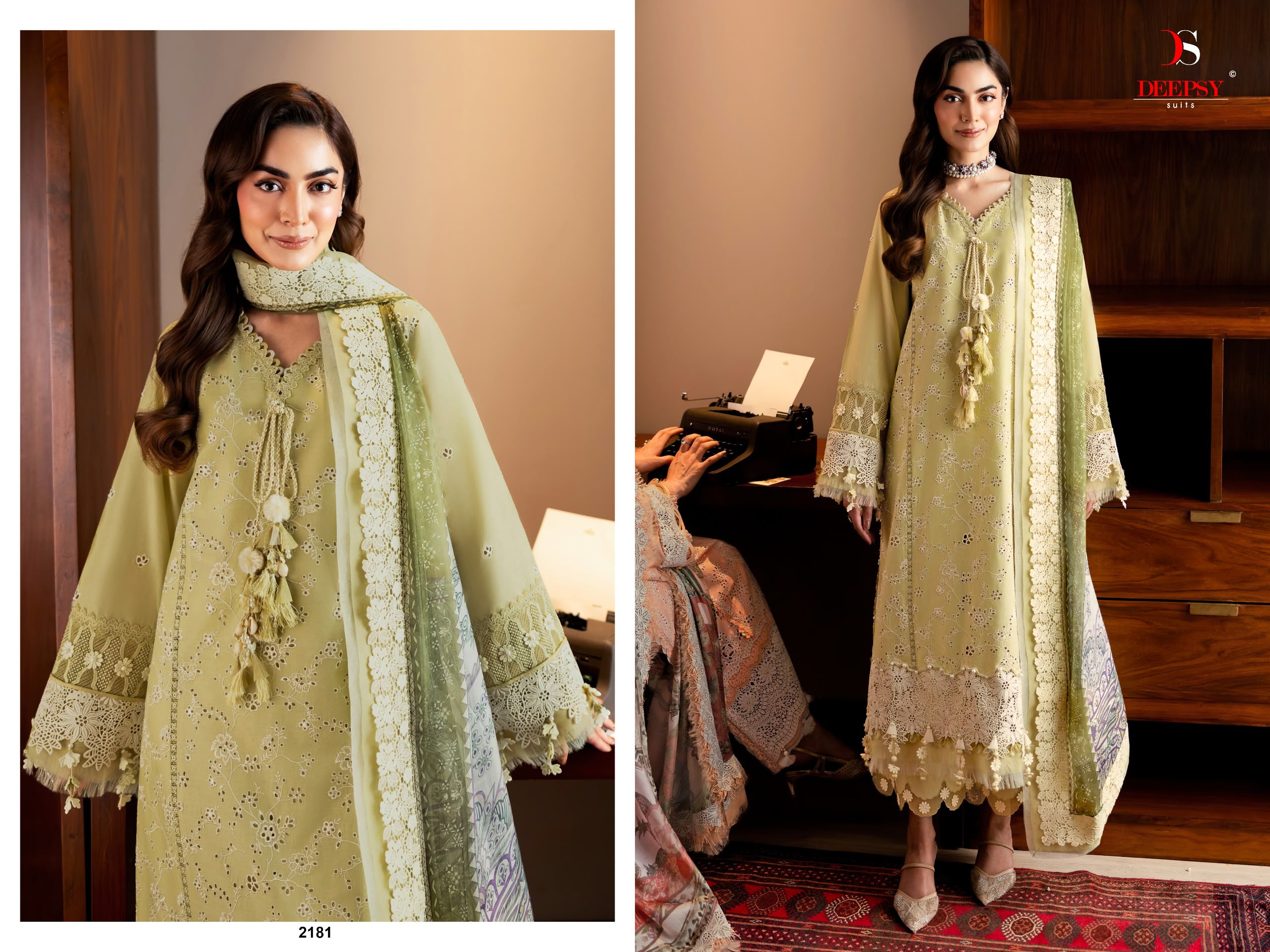 Deespy Suit Jade Couture Pure Pakistani lawn Wholesale Pakistani Suit Collection - View 2