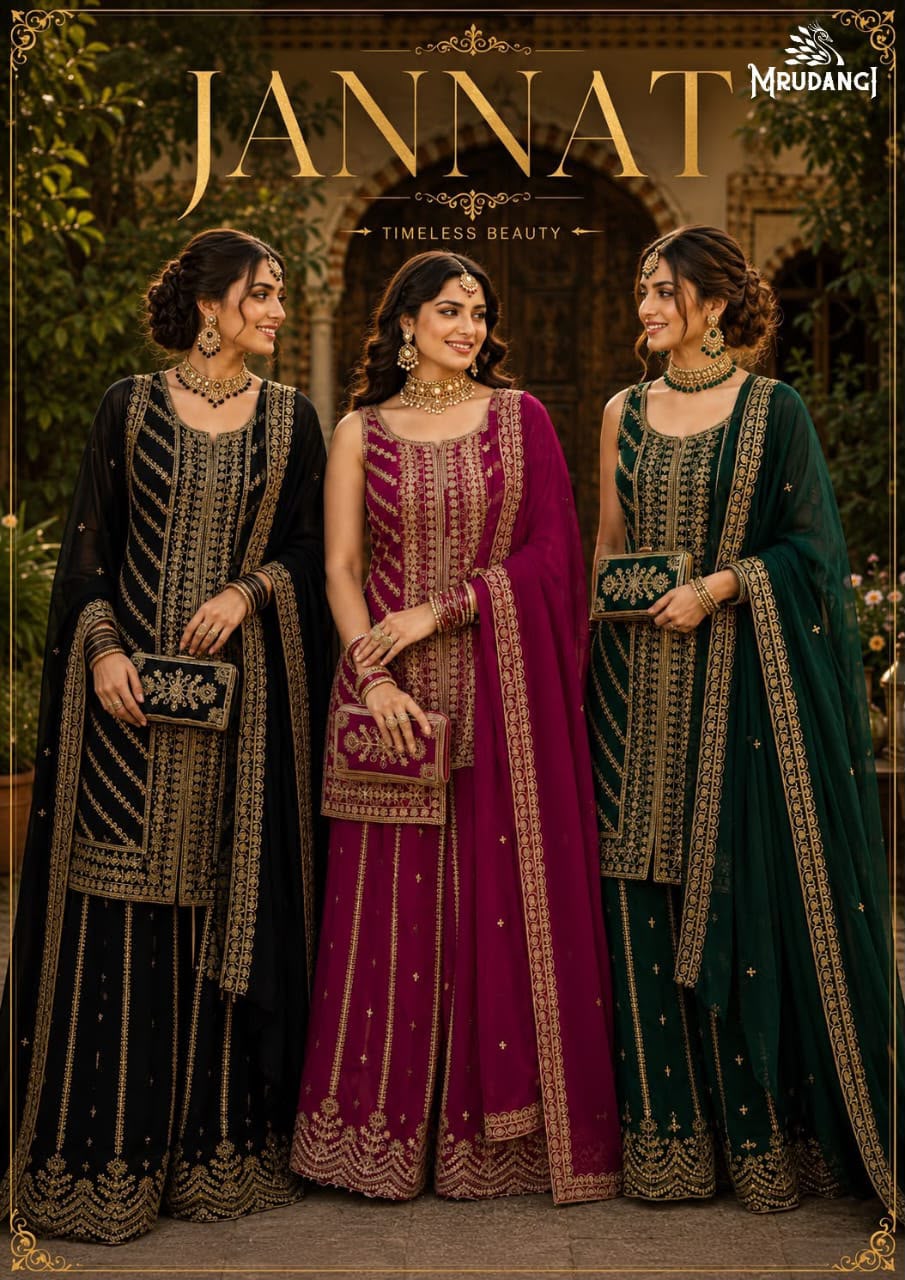 Mrudangi Jannat Real Premium Georgette Wholesale Designer Suit Collection