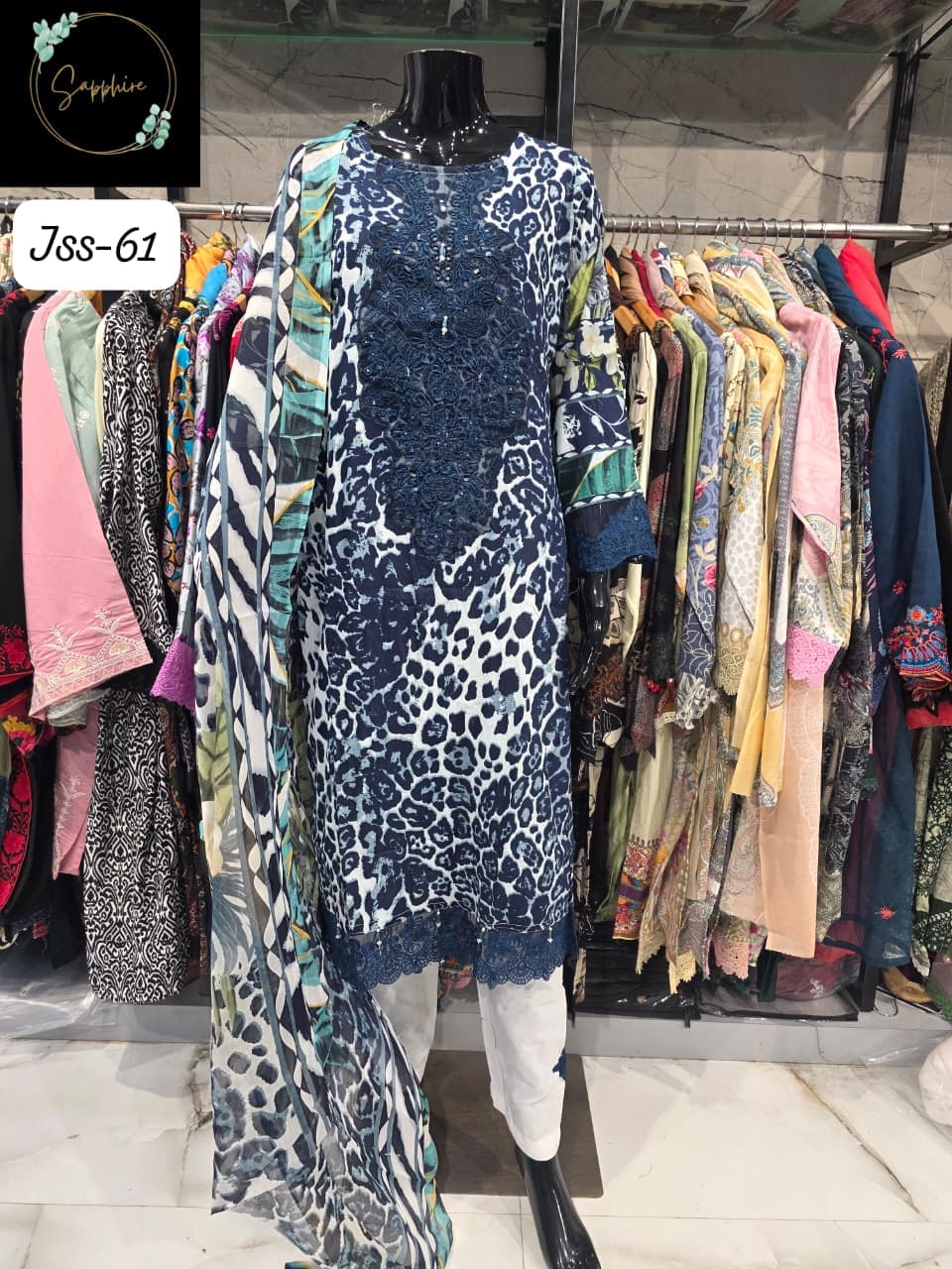 Sapphire Jazmion SS Vol 61 Pure Cotton Wholesale Pakistani Readymade Suit Collection