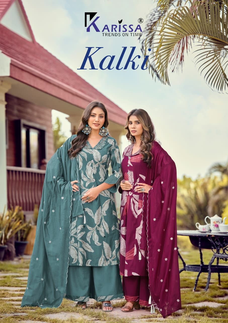 Karissa Kalki Premium Heavy Vatican Wholesale Readymade Plazzo Suit Collection