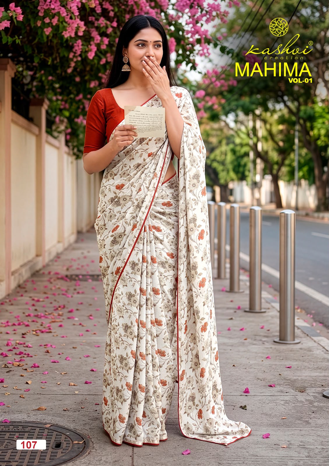 Kashvi Creation Mahima Vol 1 Major Georgette Wholesale Sarees Collection - Image 6