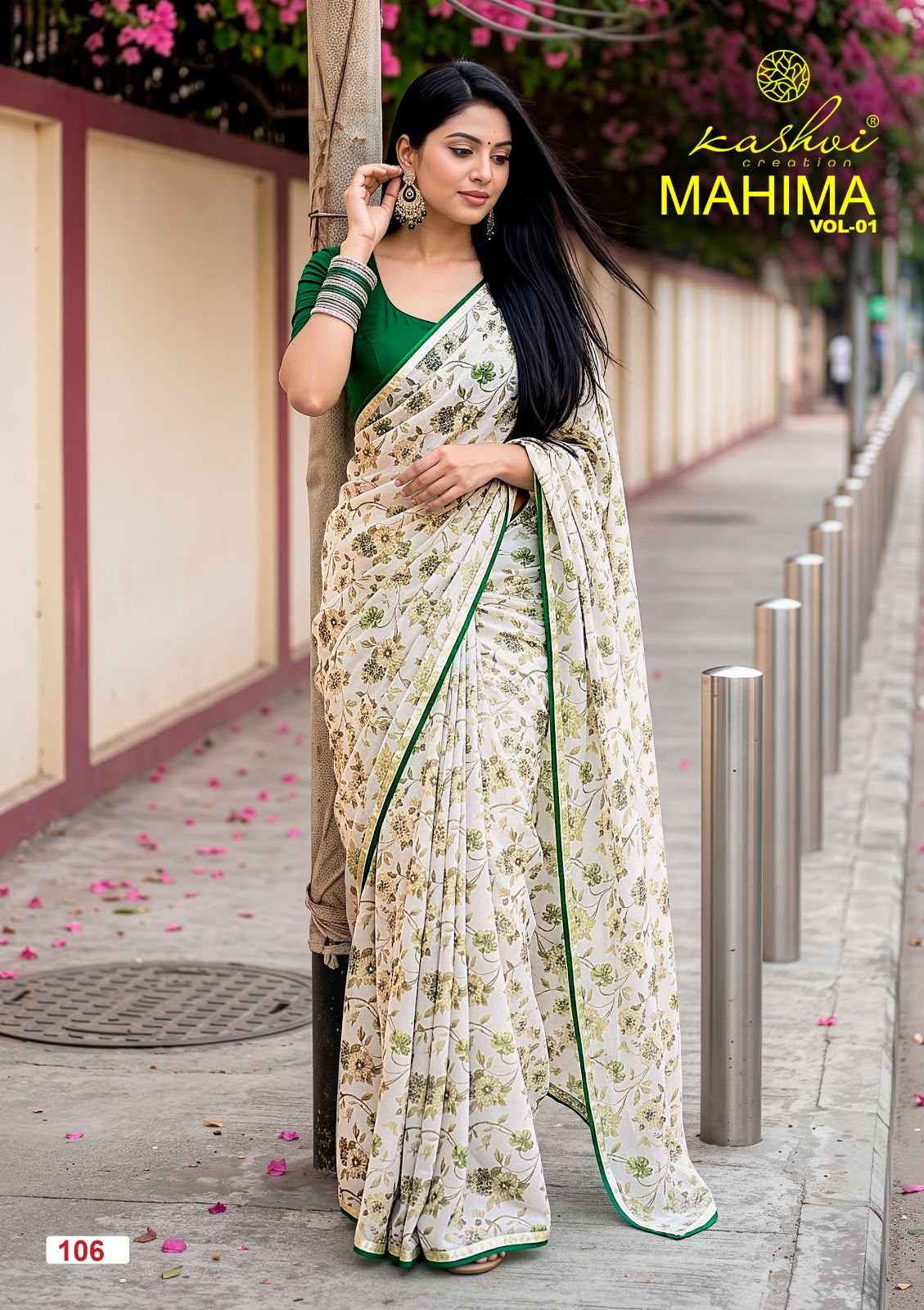 Kashvi Creation Mahima Vol 1 Major Georgette Wholesale Sarees Collection - Image 8