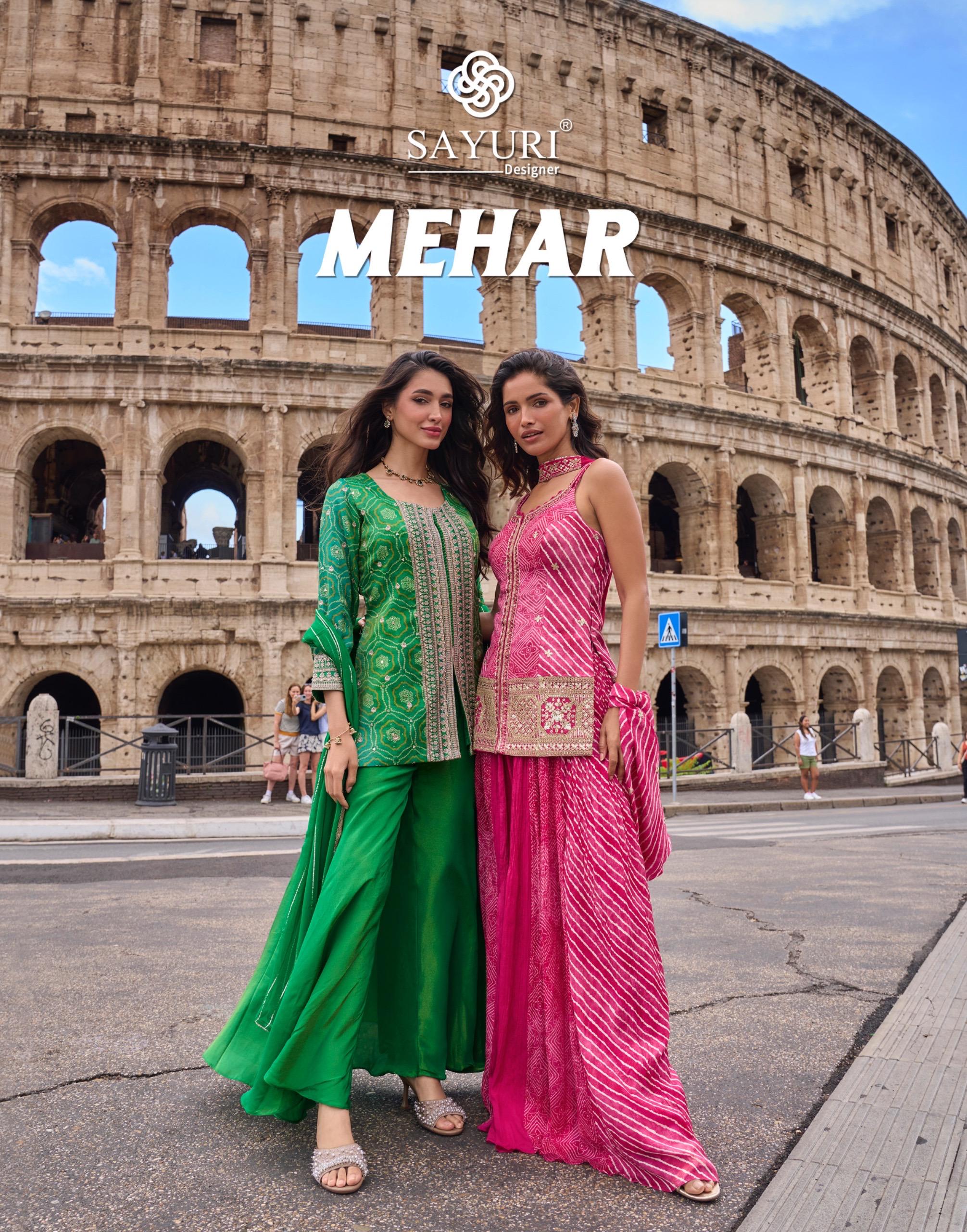 Sayuri Designer Mehar Premium Real Simar Silk Wholesale Designer Suit Collection