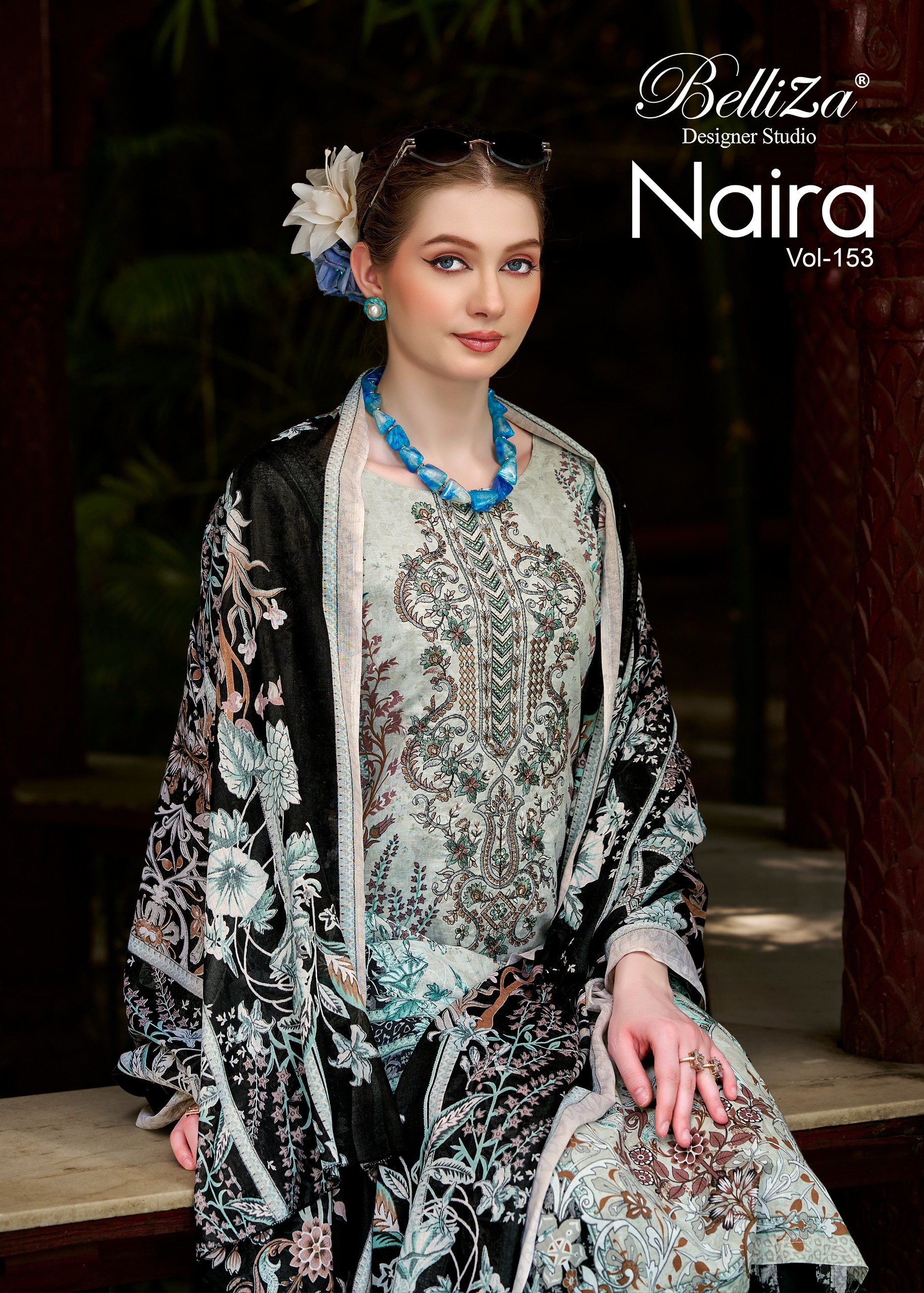 Belliza Designer Naira Vol 153 Pure Cotton Wholesale Pakistani Suit Collection