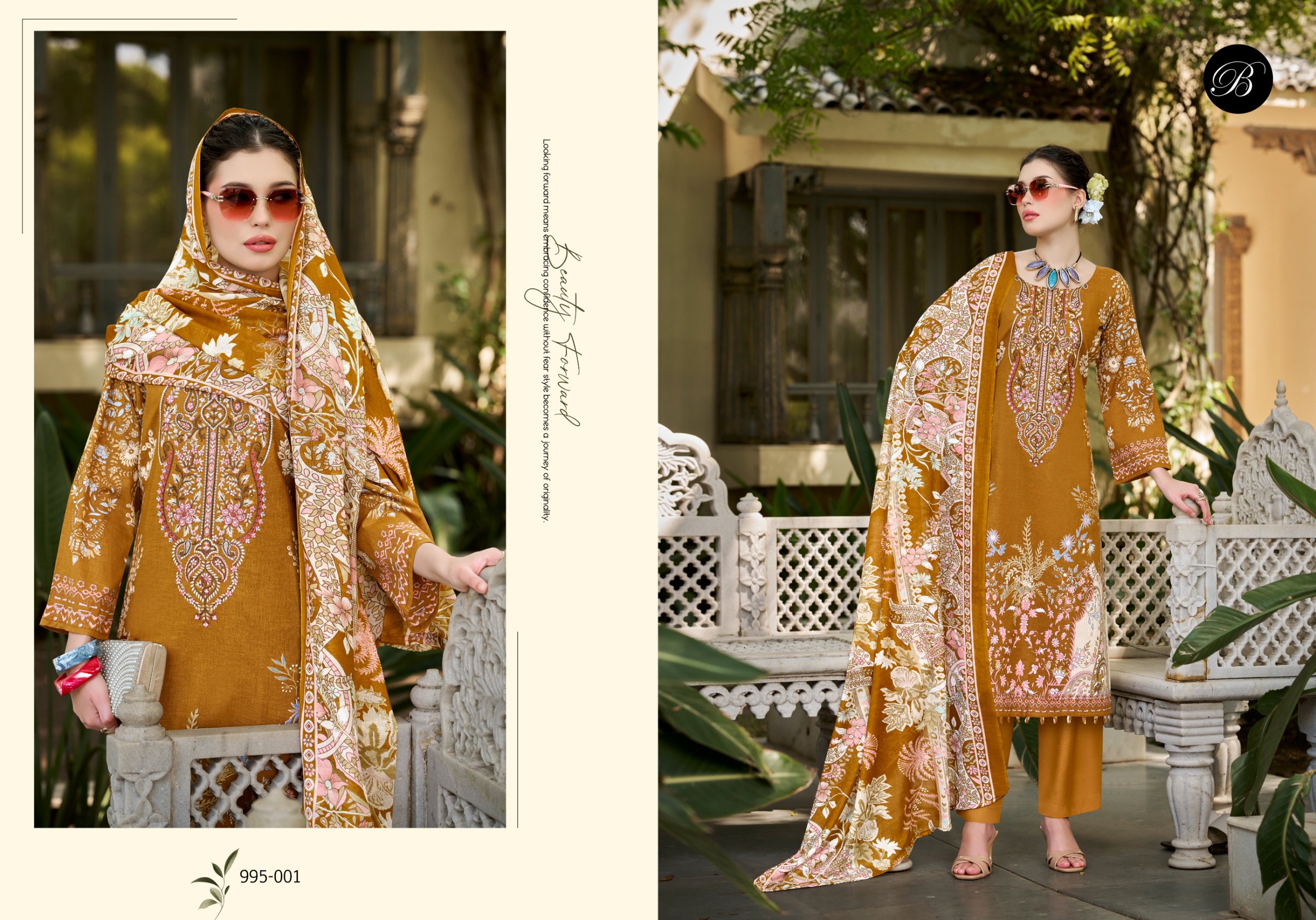 Belliza Designer Naira Vol 153 Pure Cotton Wholesale Pakistani Suit Collection - Image 3