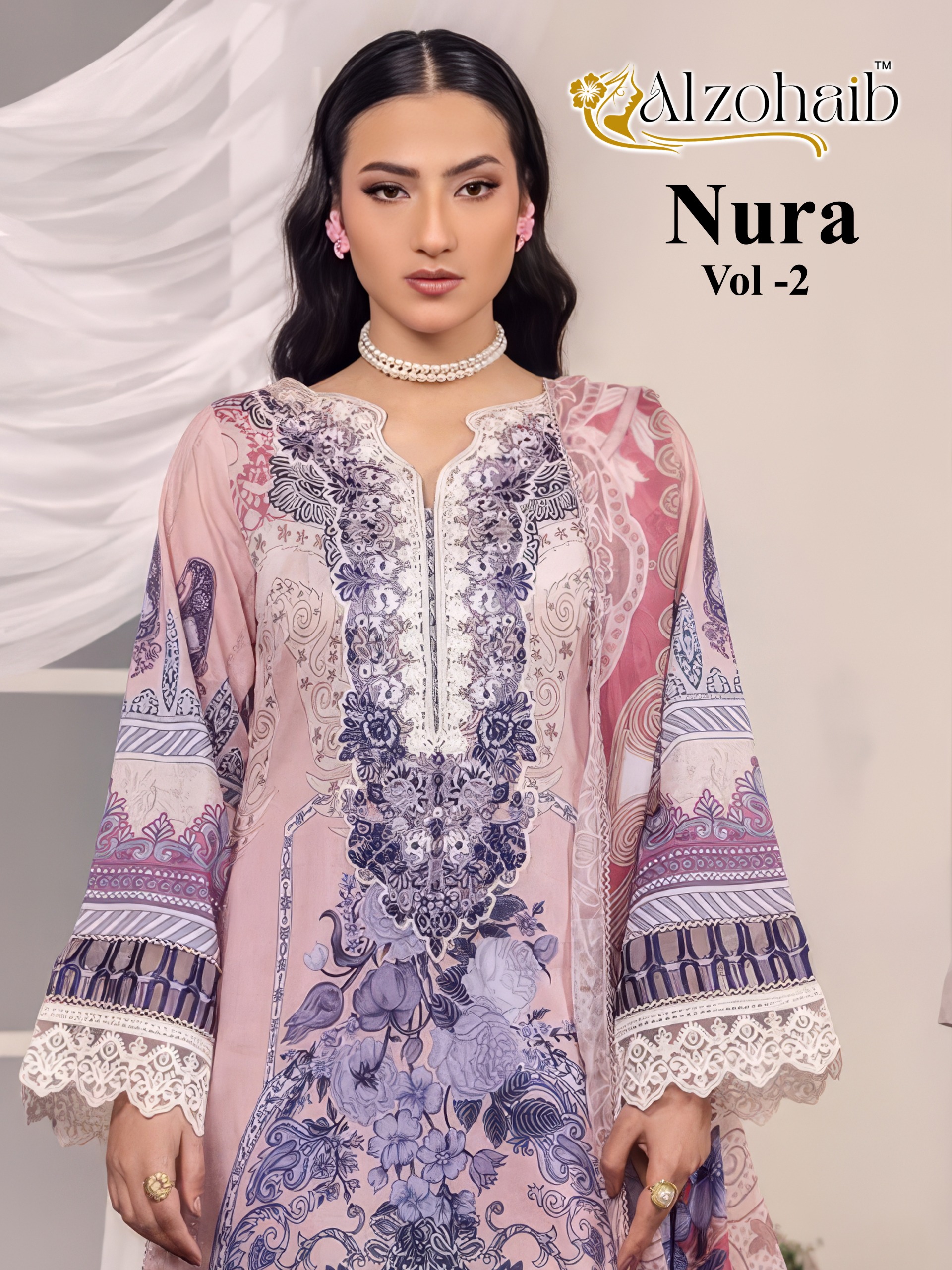 Alzohaib Nura vol 2 Pure Cotton Wholesale Pakistani Suit Collection