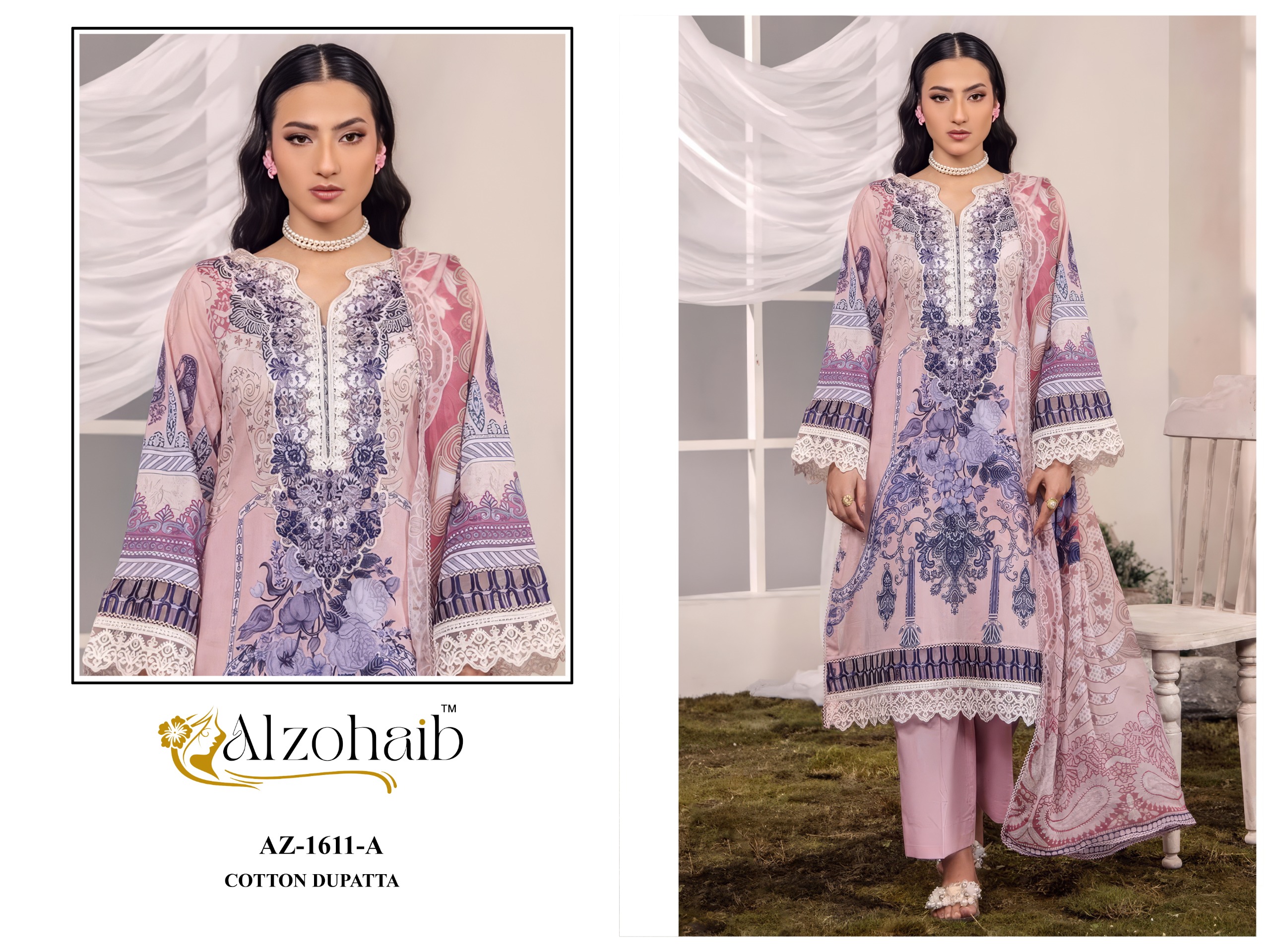 Alzohaib Nura vol 2 Pure Cotton Wholesale Pakistani Suit Collection - Image 5