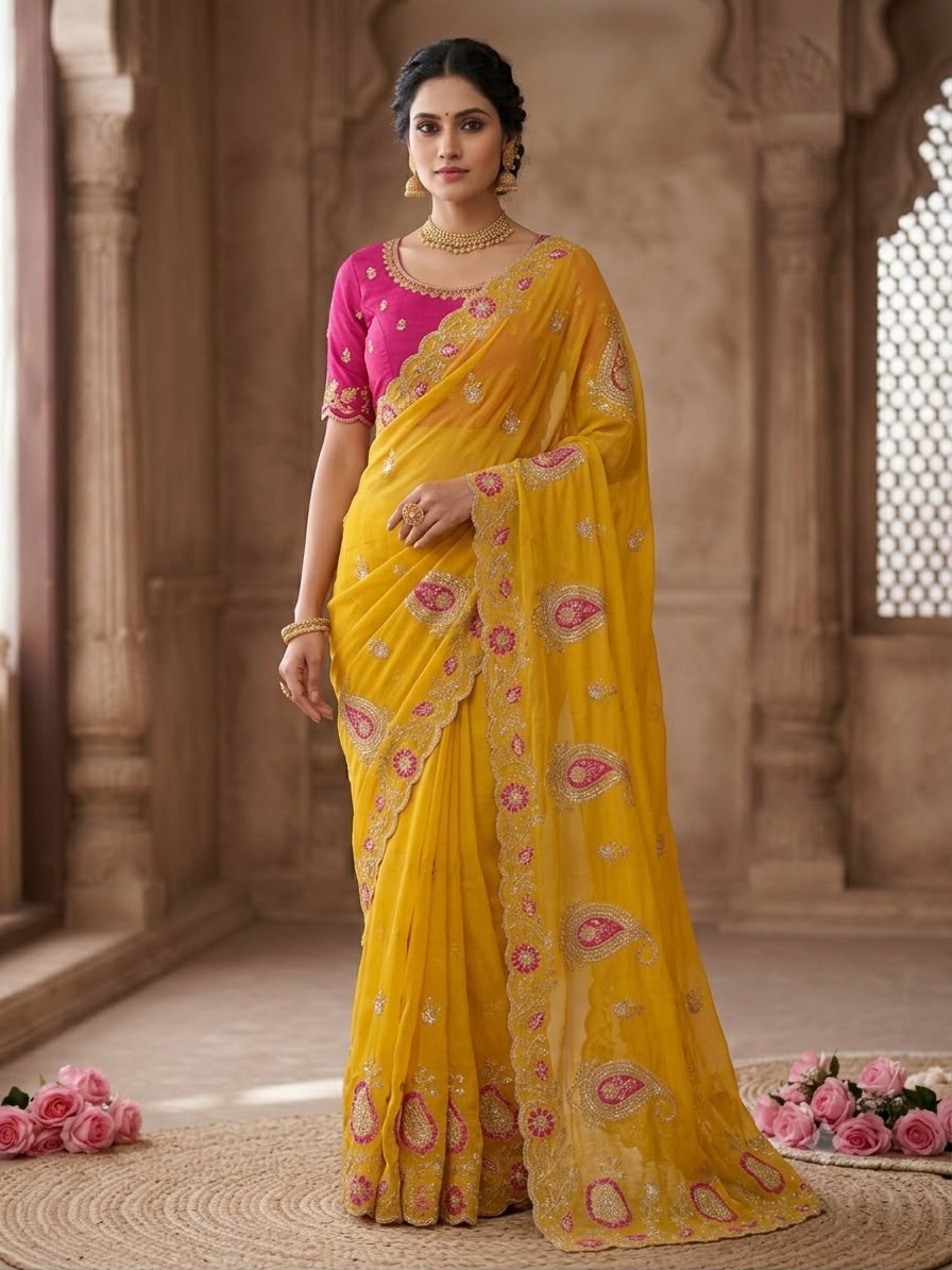 Rama Export Subham Pure Star Georgette Wholesale Sarees Collection