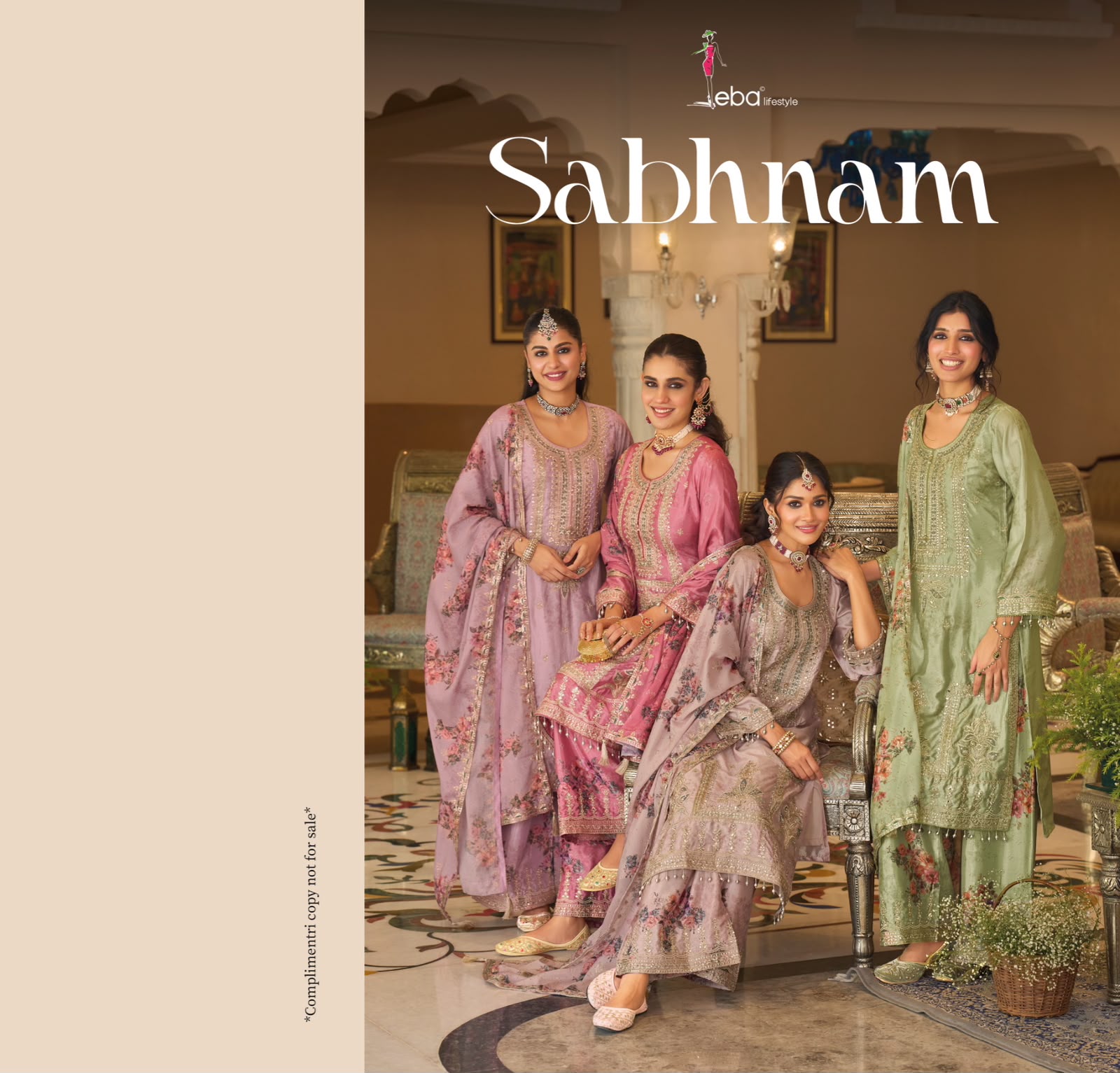Eba Lifestyle Sabnam Heavy Chinon Wholesale Designer Readymade Suit Collection