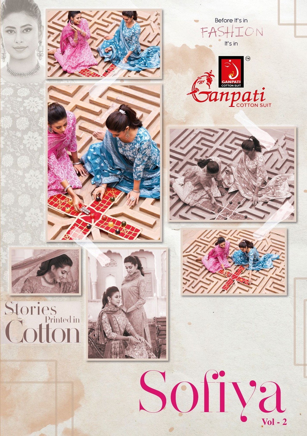 Ganpati Sofiya Vol-2 Pure Cotton Wholesale Readymade Suit Collection