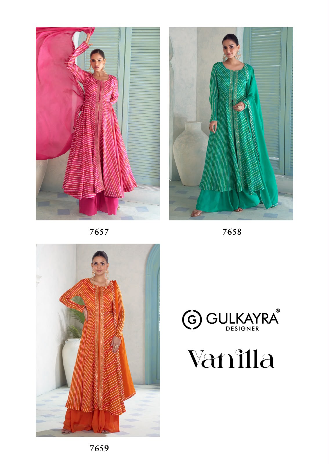 Gulkayra Designer Vanilla Real Chinon Wholesale Designer Suit Collection - Image 8
