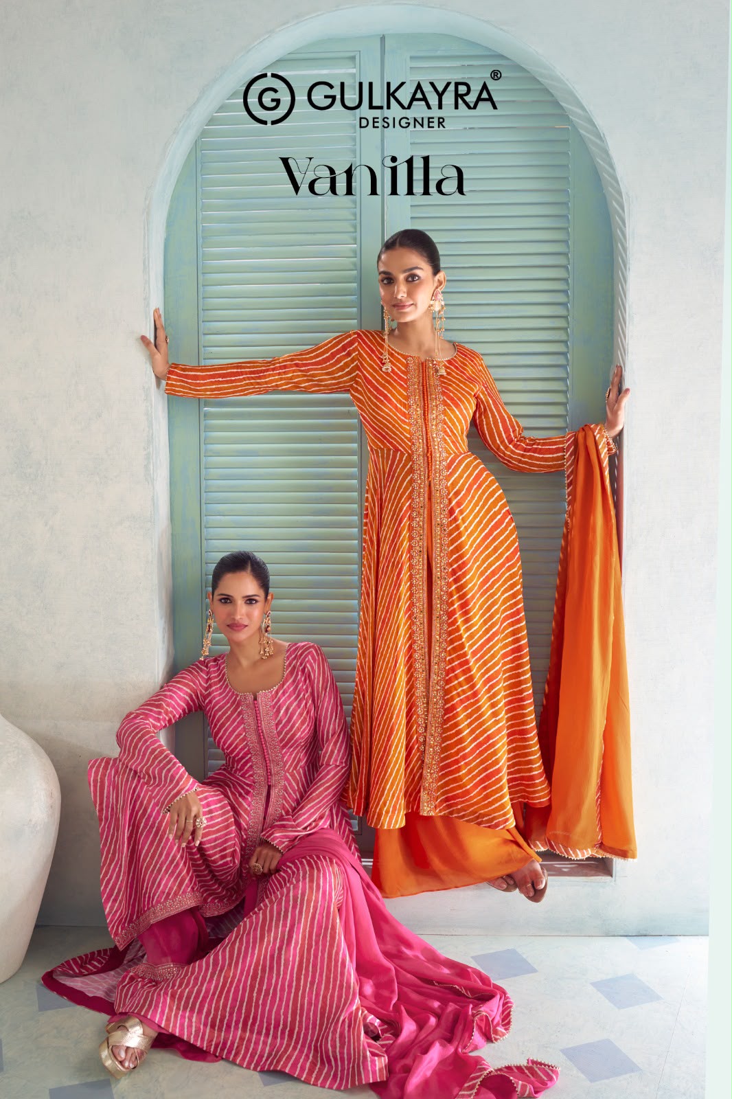 Gulkayra Designer Vanilla Real Chinon Wholesale Designer Suit Collection