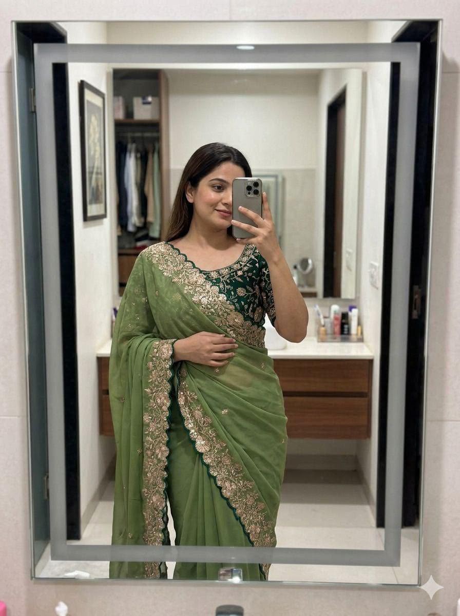 Rama Vol 3 Star Georgette Sequence Work Wholesale Sarees Collection - Thumbnail 3