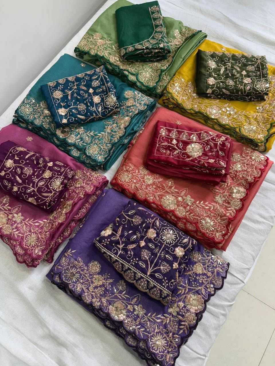 Rama Vol 3 Star Georgette Sequence Work Wholesale Sarees Collection - Thumbnail 6
