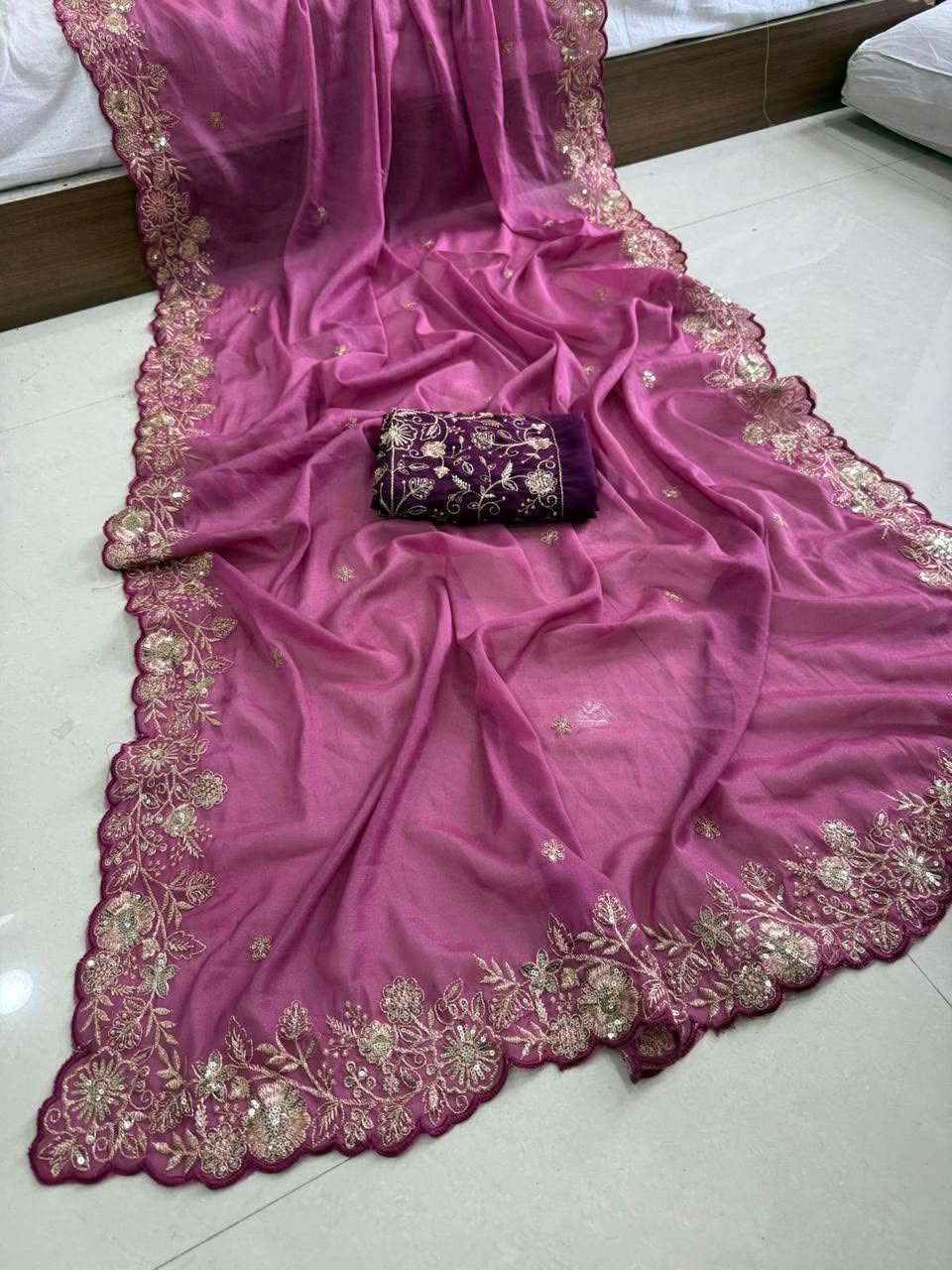 Rama Vol 3 Star Georgette Sequence Work Wholesale Sarees Collection - Thumbnail 12