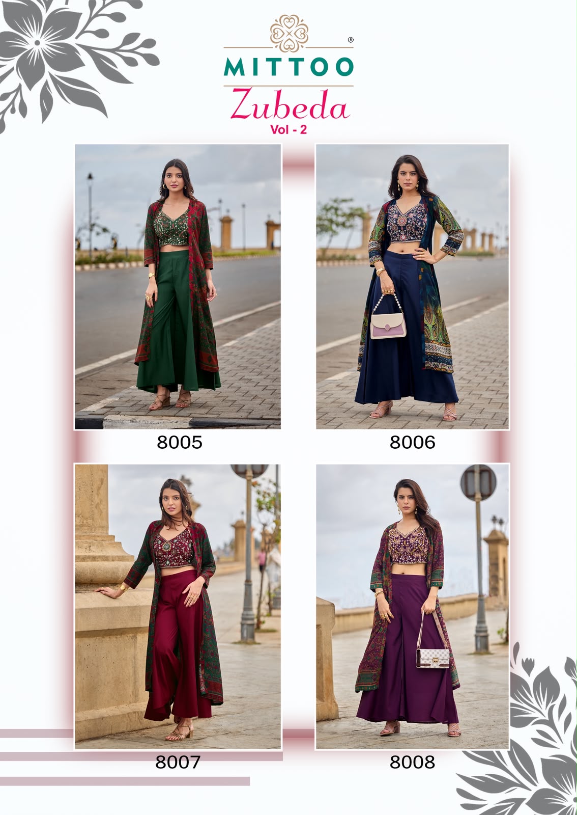 Mittoo Zubeda Vol 2 Roman Silk Wholesale Readymade Indo Western Collection - Image 6